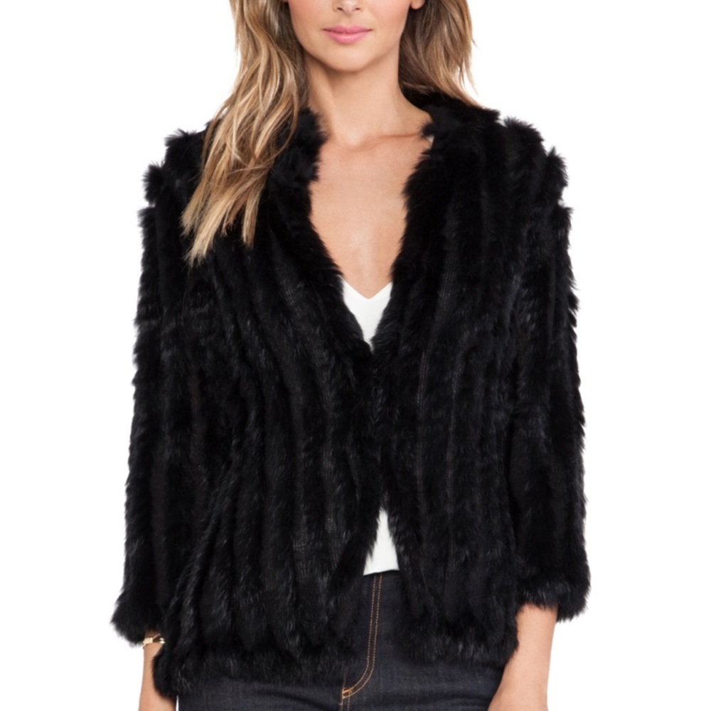 Heartloom Black Faux Fur Jacket - Picture 4 of 14